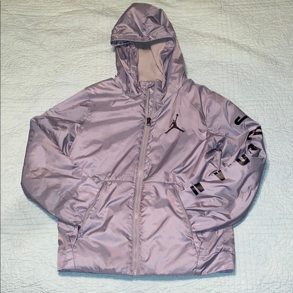 Nike Other - Air Jordan Gray Silver Fleece-lined Jacket with Hood
